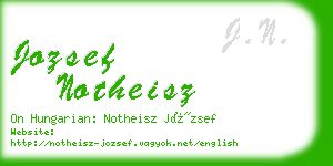 jozsef notheisz business card